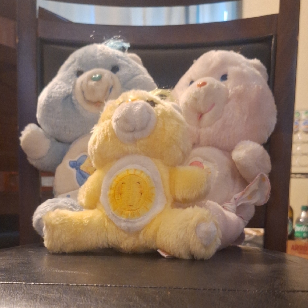 Care Bears Plush Toy Set - Blue, Yellow, Pink